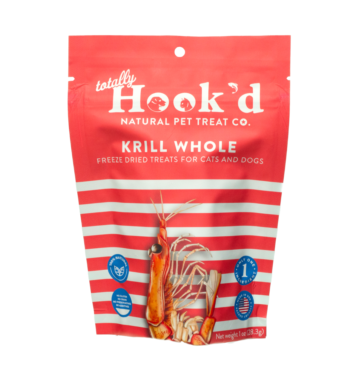 Totally Hooked Fresh Freeze Dried Whole Krill 1oz by Pet Food Warehouse