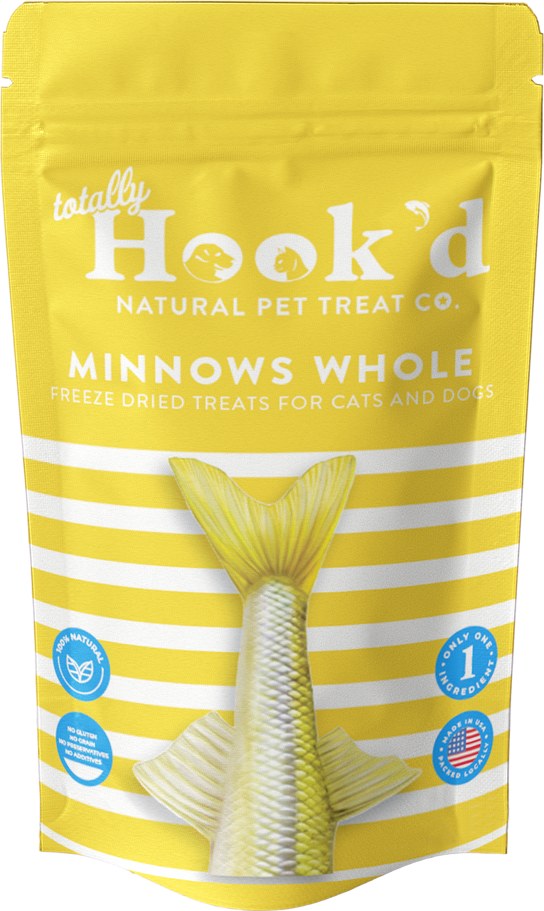 Totally Hooked Fresh Freeze Dried Whole Minnows 2oz by Pet Food Warehouse