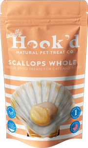 Totally Hooked Fresh Freeze Dried Whole Scallops 1oz by Pet Food Warehouse