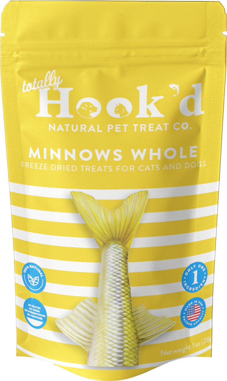 Totally Hooked Fresh Freeze Dried Whole Minnows 1oz by Pet Food Warehouse