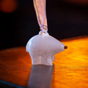 Glass Polar Bear Ornament