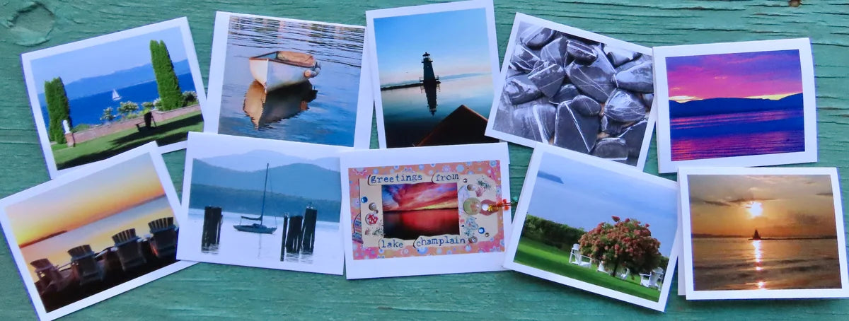 Greeting Cards, 10 Vermont greeting cards in each set - Lake Champlain VT