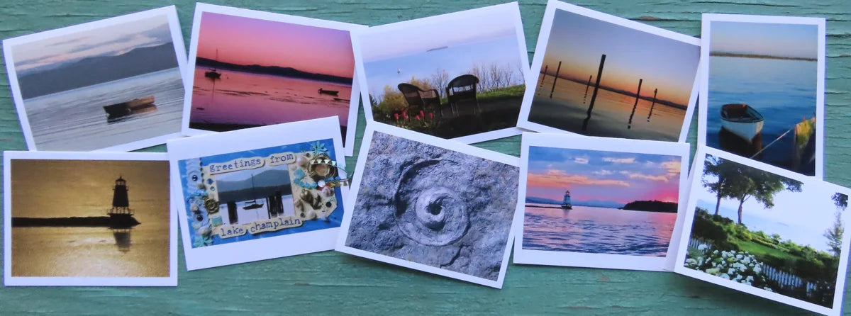 Greeting Cards, 10 Vermont greeting cards in each set - Lake Champlain VT #2