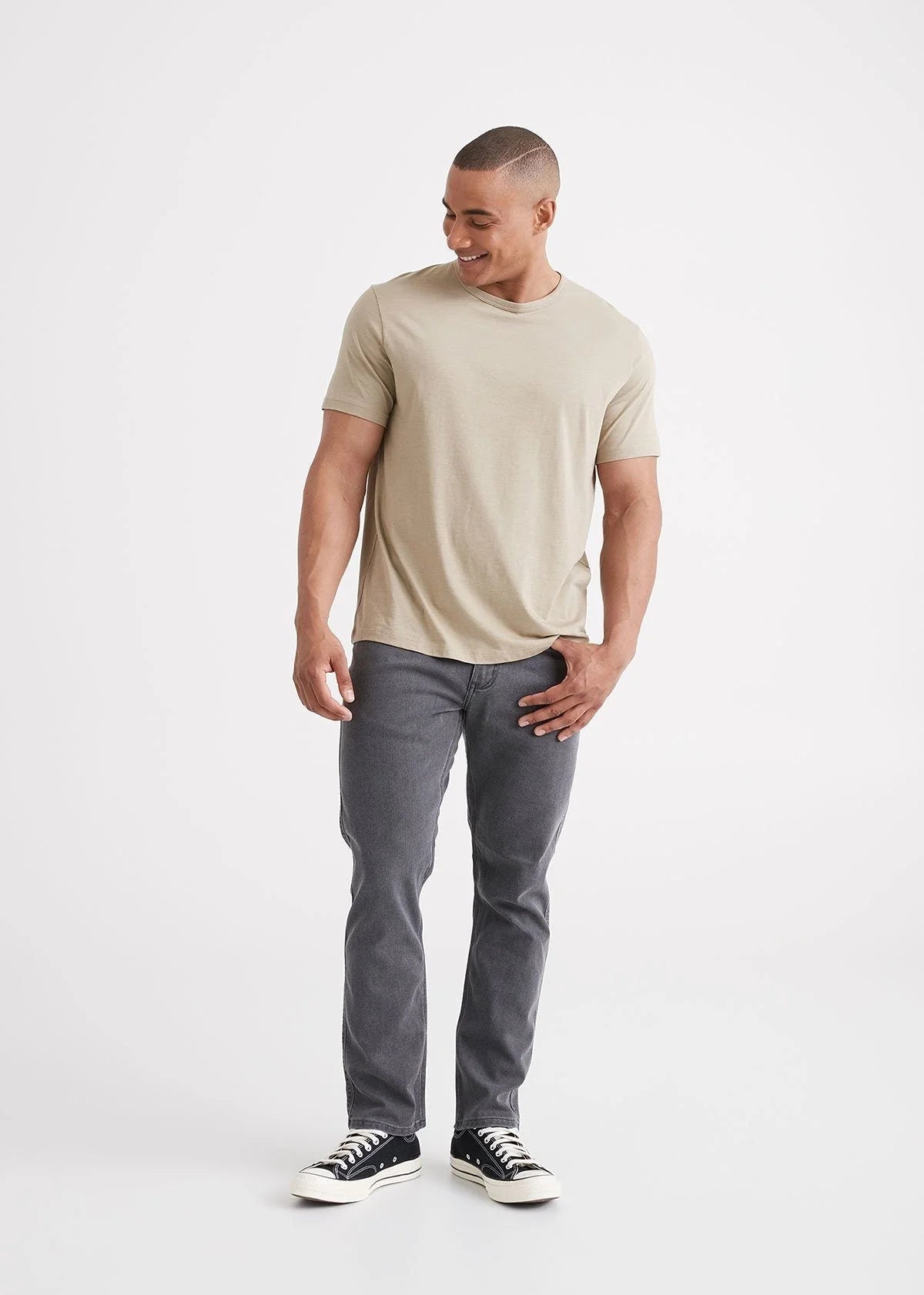 DUER Performance Denim Relaxed Taper - Aged Grey by Harbour Thread