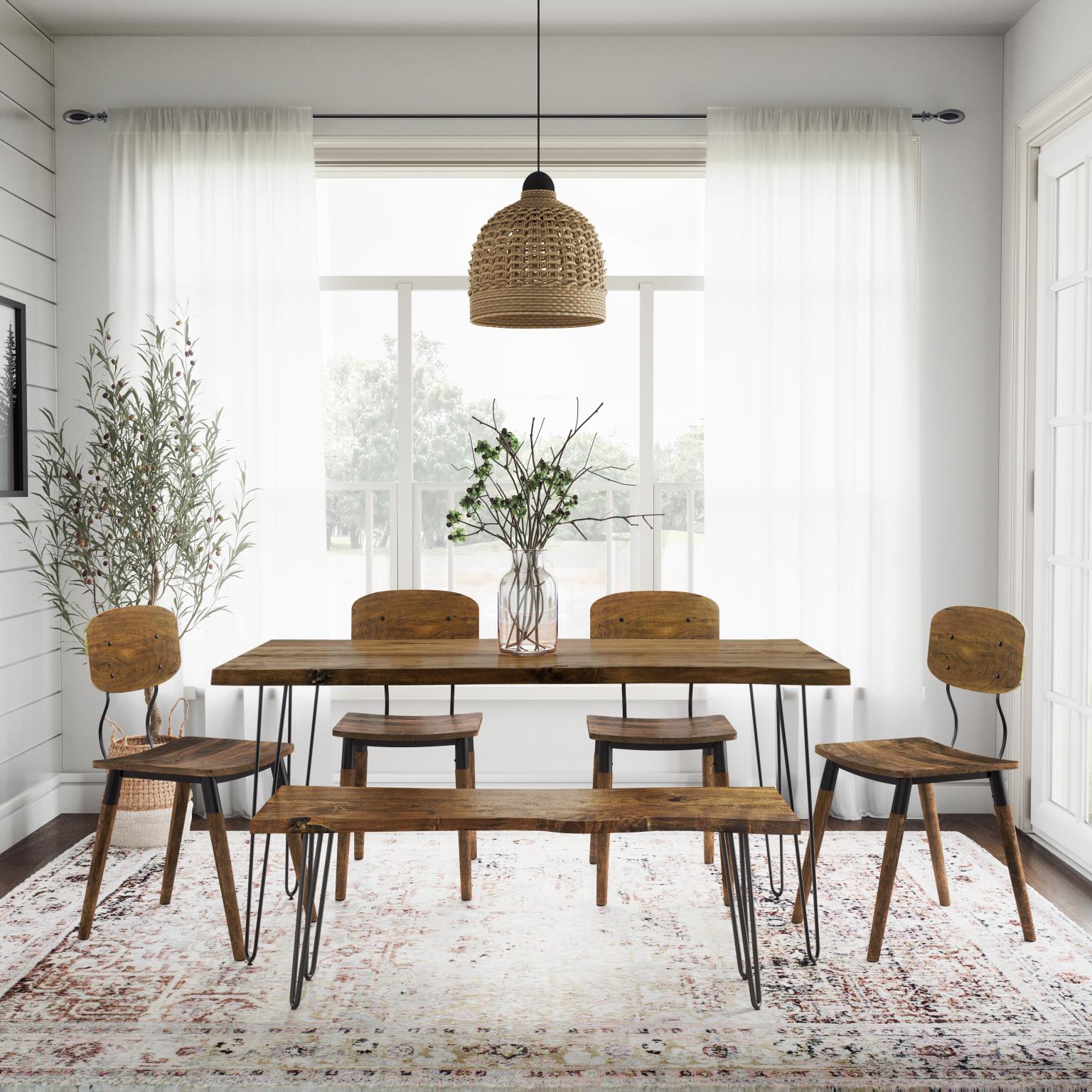 Natures Edge Light Chestnut Dining Table 60" Long by Homeportonline