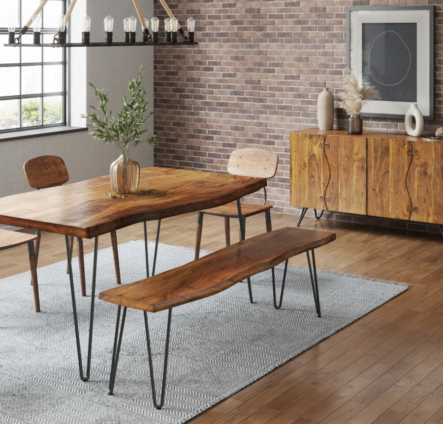 Natures Edge Light Chestnut Dining Bench 70" Long by Homeportonline