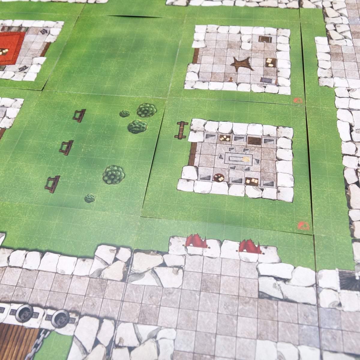 Modular Fortification Castle Tiles by Dungeons by Dan