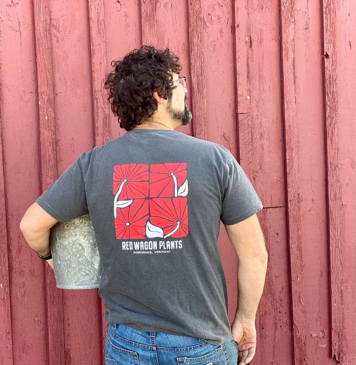 Red Wagon Plants T-Shirt - Slate Blue
