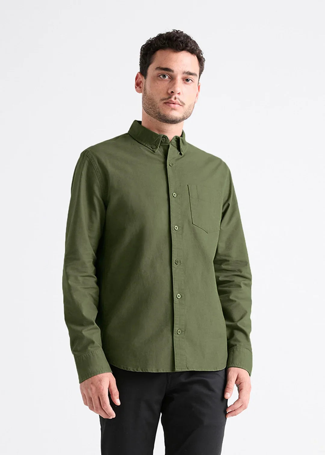 DUER Performance Stretch Button Down - Fern by Harbour Thread