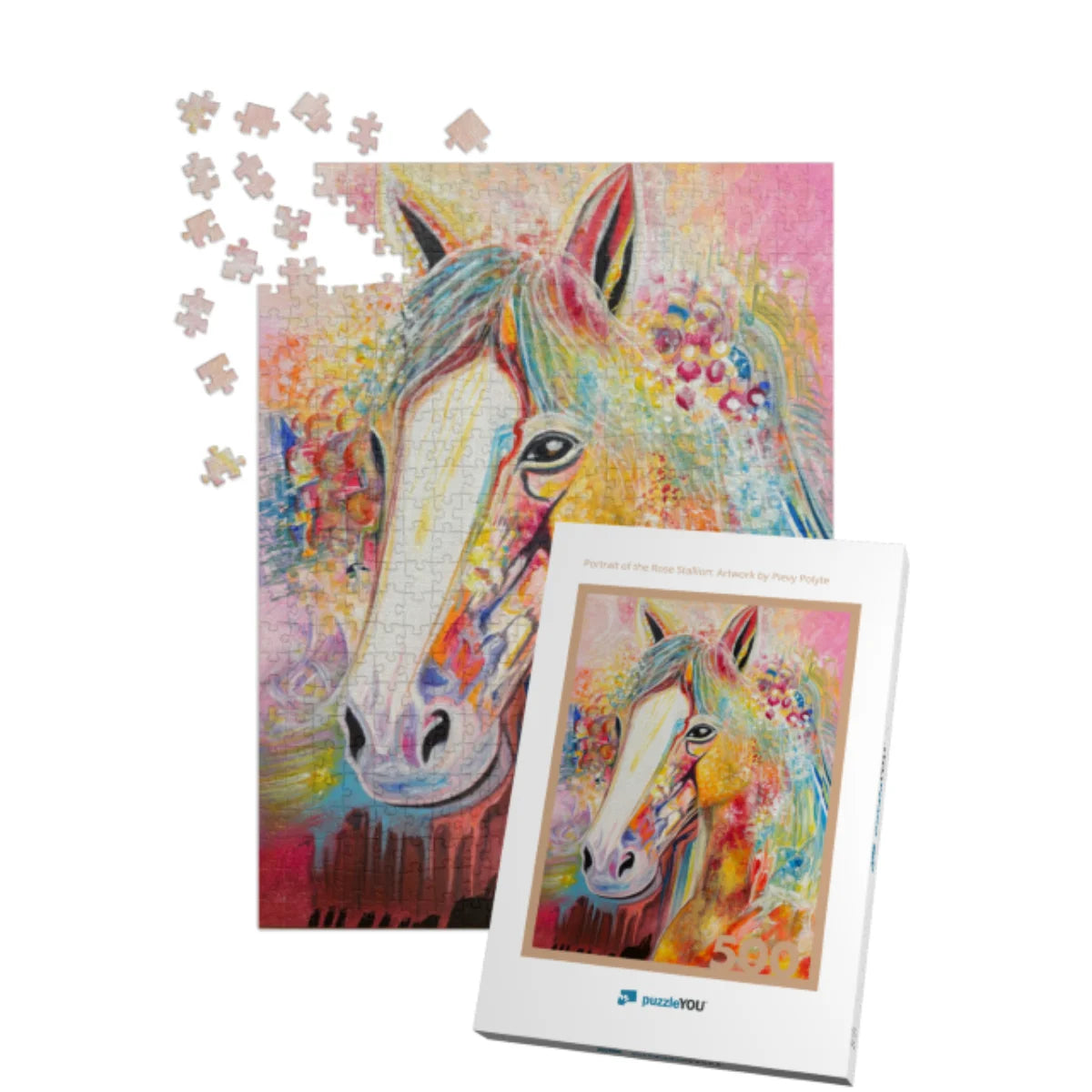 Portrait of the Rose Stallion Puzzle