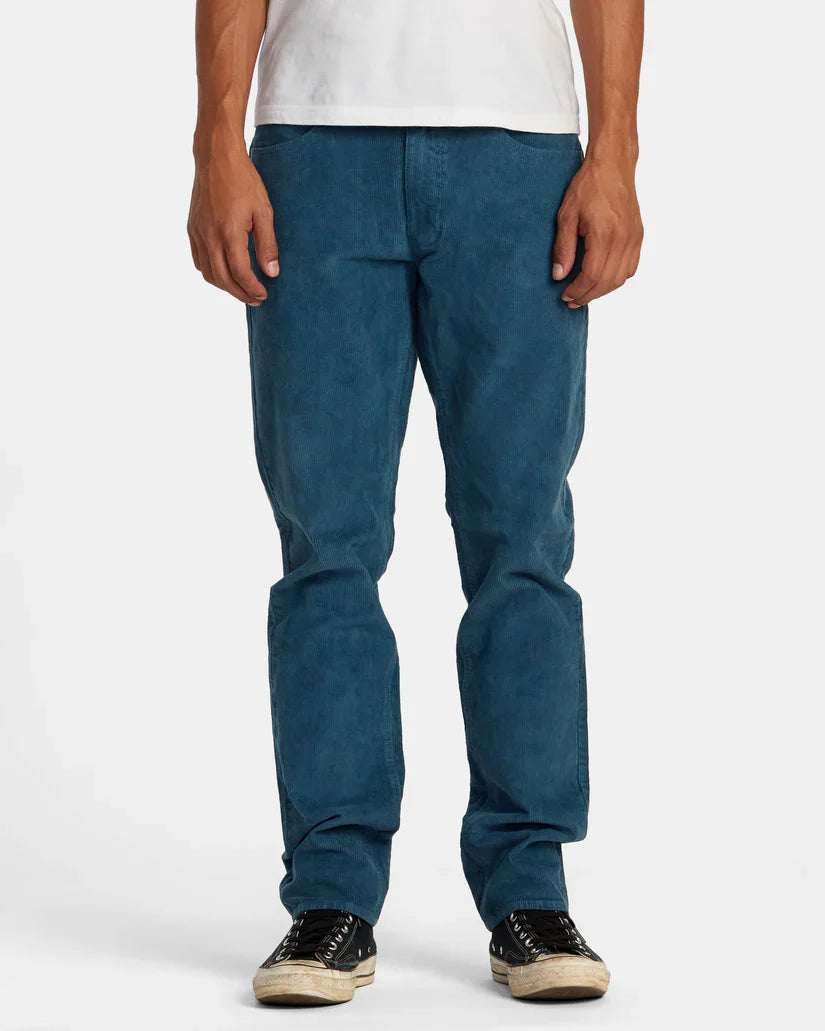 RVCA Daggers Pigment Corduroy Pants - Duck Blue by Harbour Thread