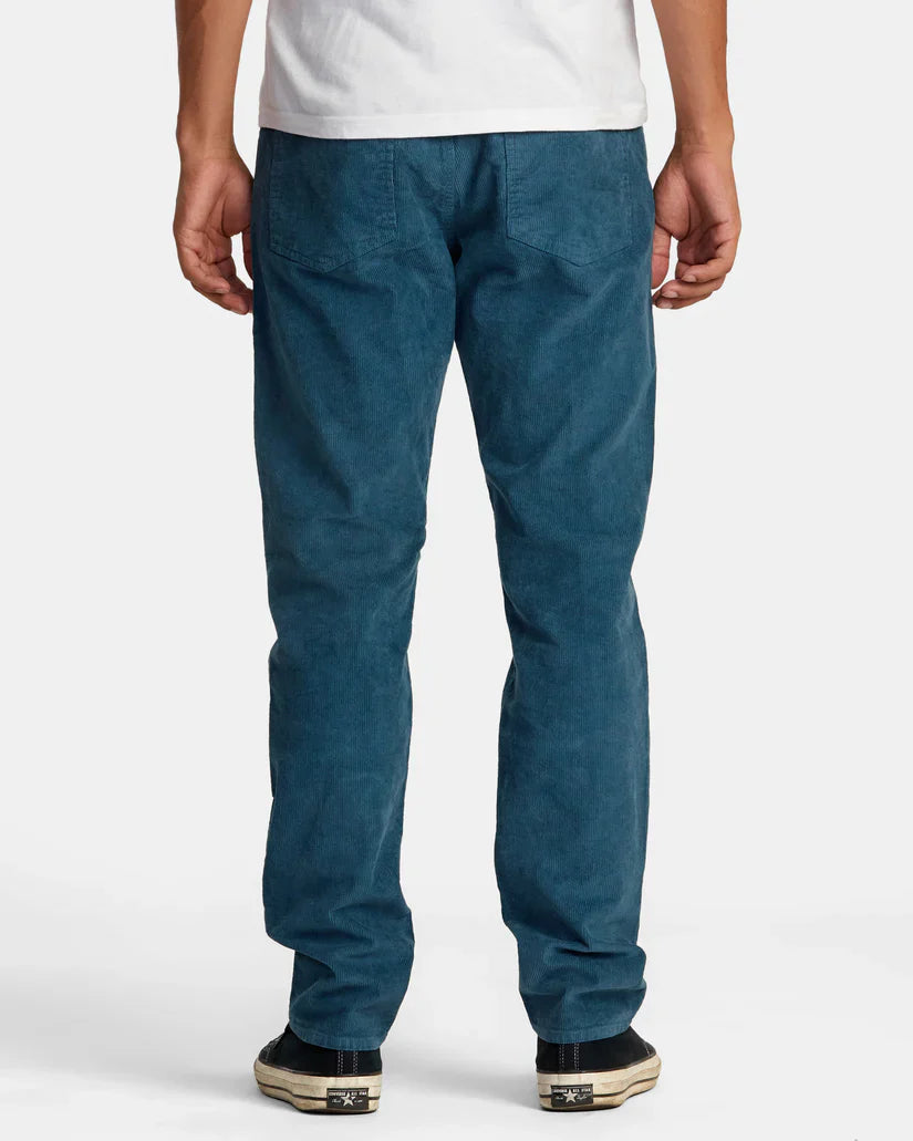 RVCA Daggers Pigment Corduroy Pants - Duck Blue by Harbour Thread