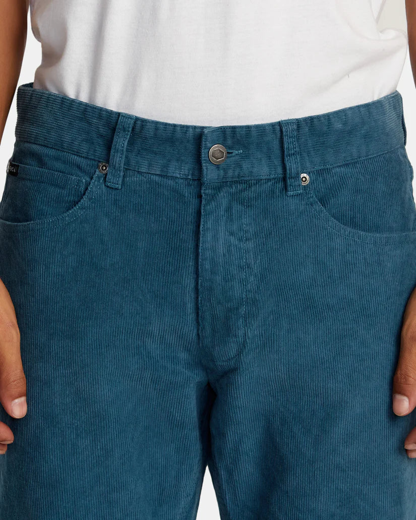 RVCA Daggers Pigment Corduroy Pants - Duck Blue by Harbour Thread