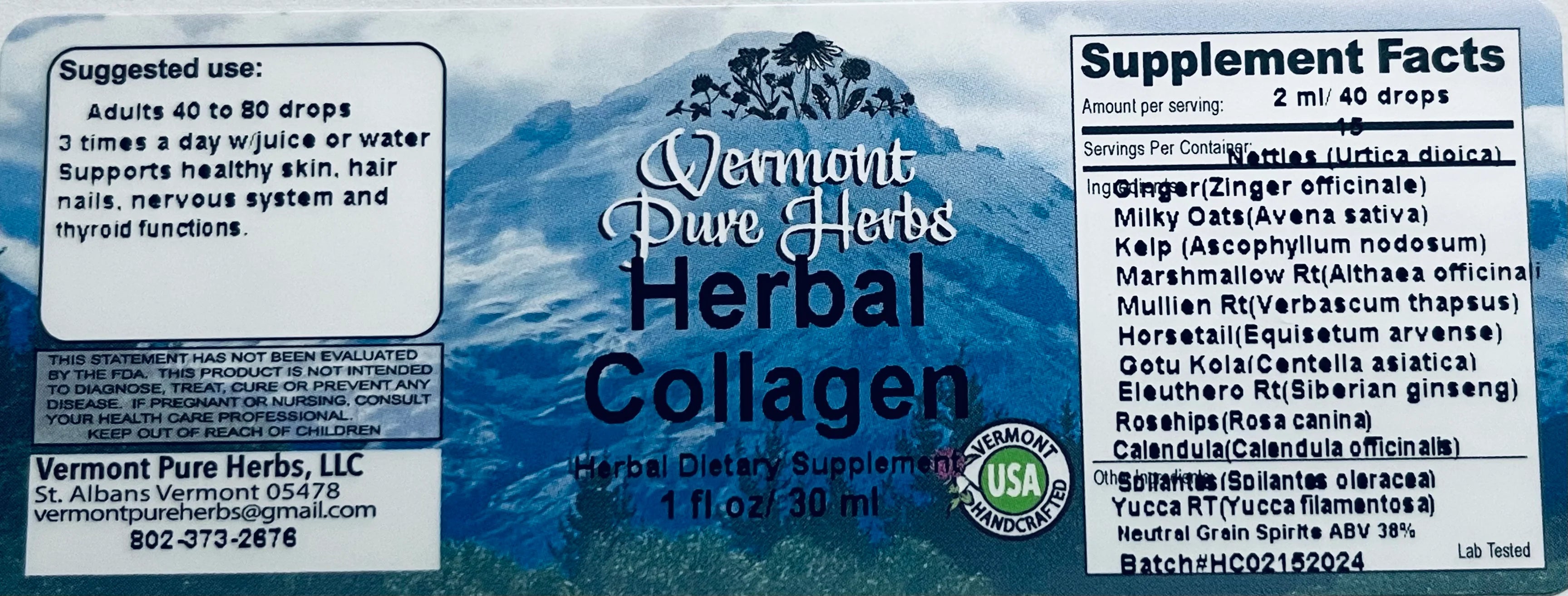 Herbal Collagen by Vermont Pure Herbs