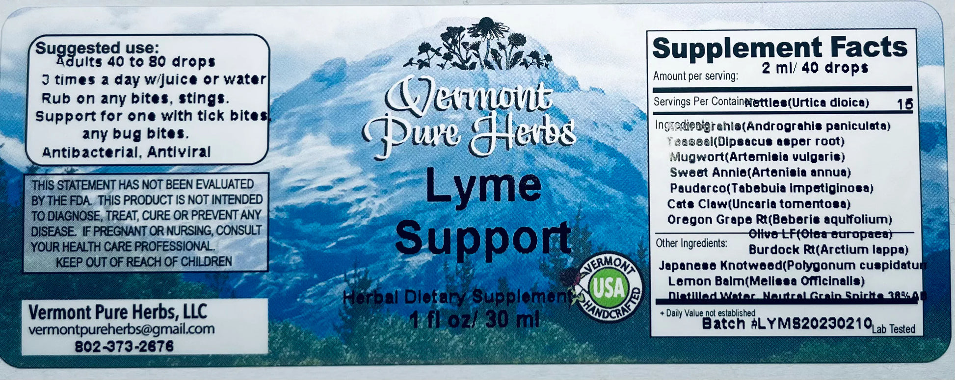 Lyme Support by Vermont Pure Herbs
