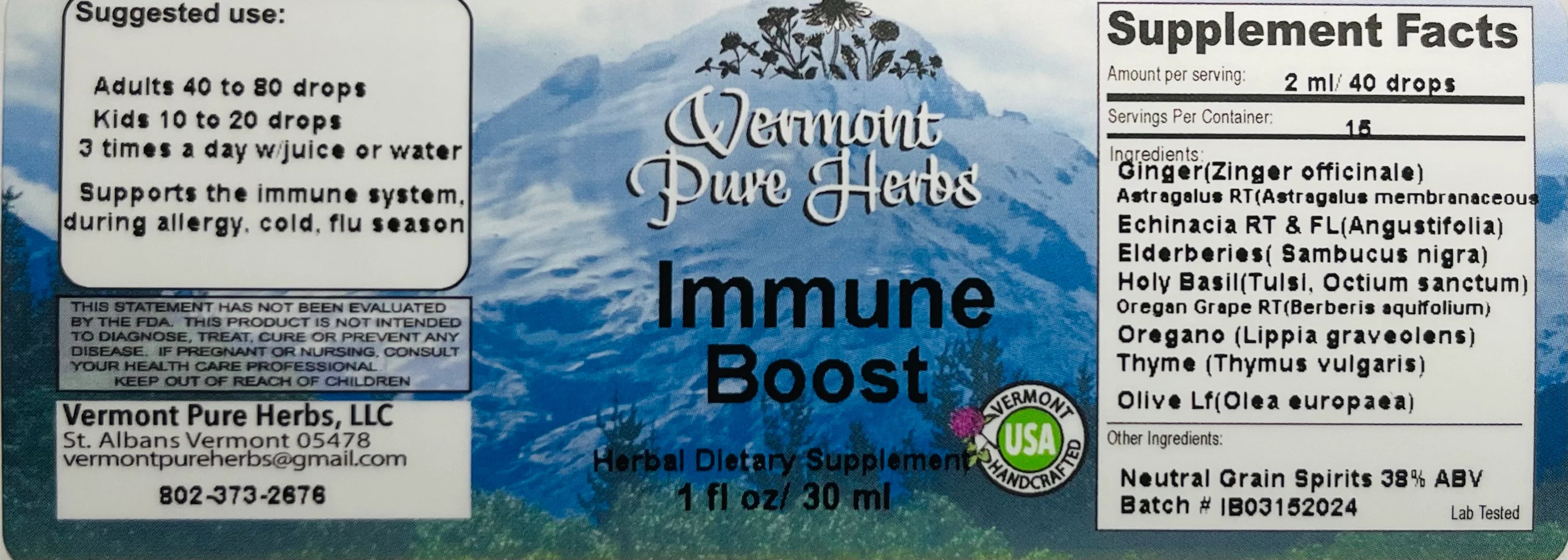 Immune Boost by Vermont Pure Herbs