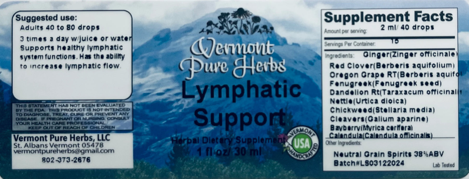 Lymphatic Support by Vermont Pure Herbs