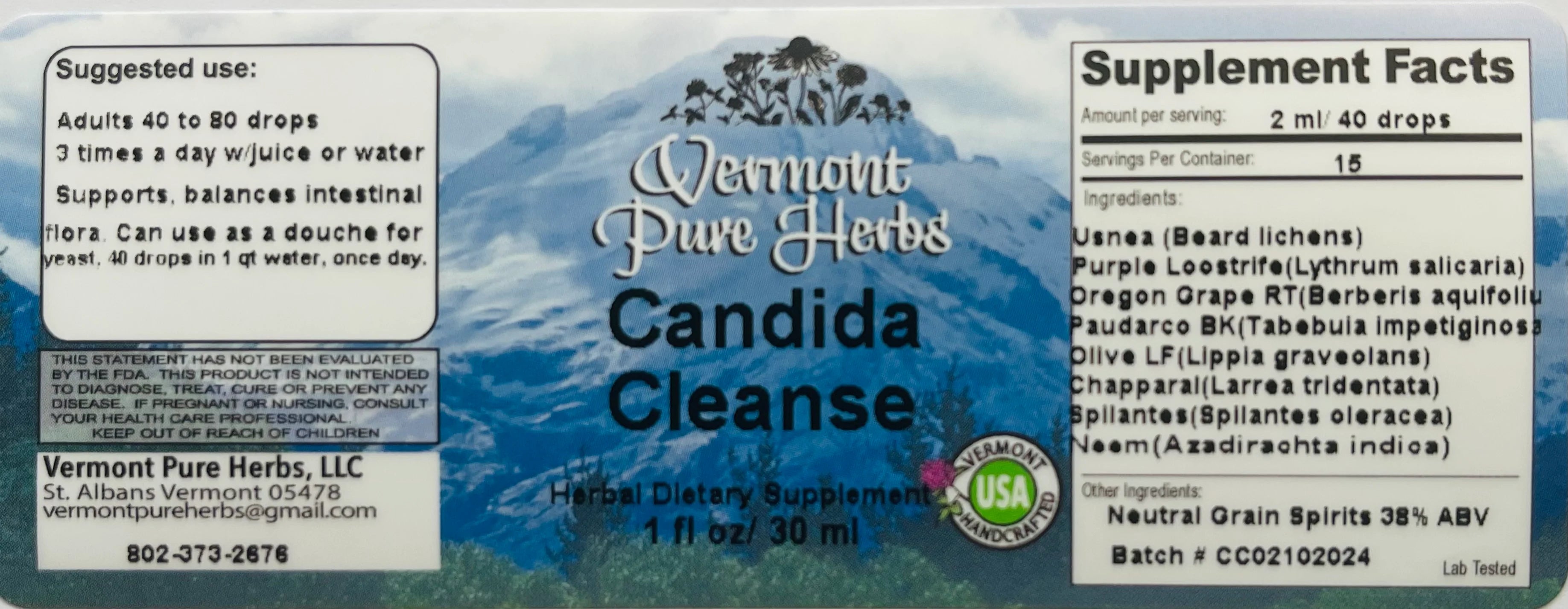 Candida Cleanse by Vermont Pure Herbs