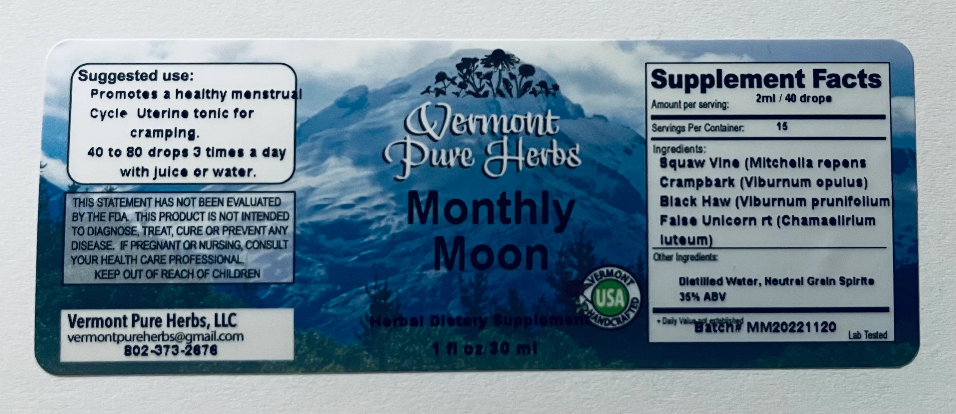 Monthly moon by Vermont Pure Herbs