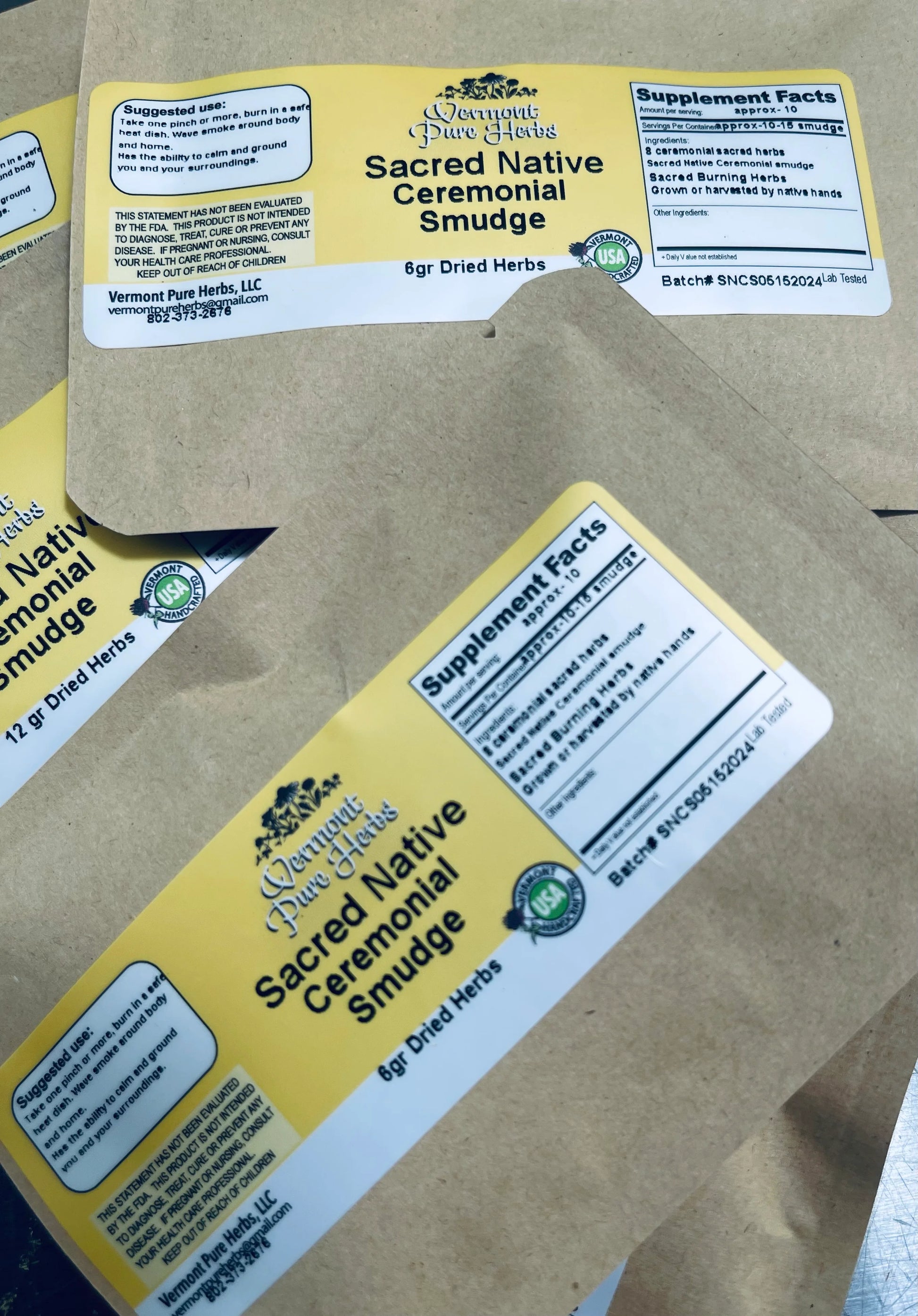 Sacred Native Ceremonial Smudge Herbs by Vermont Pure Herbs
