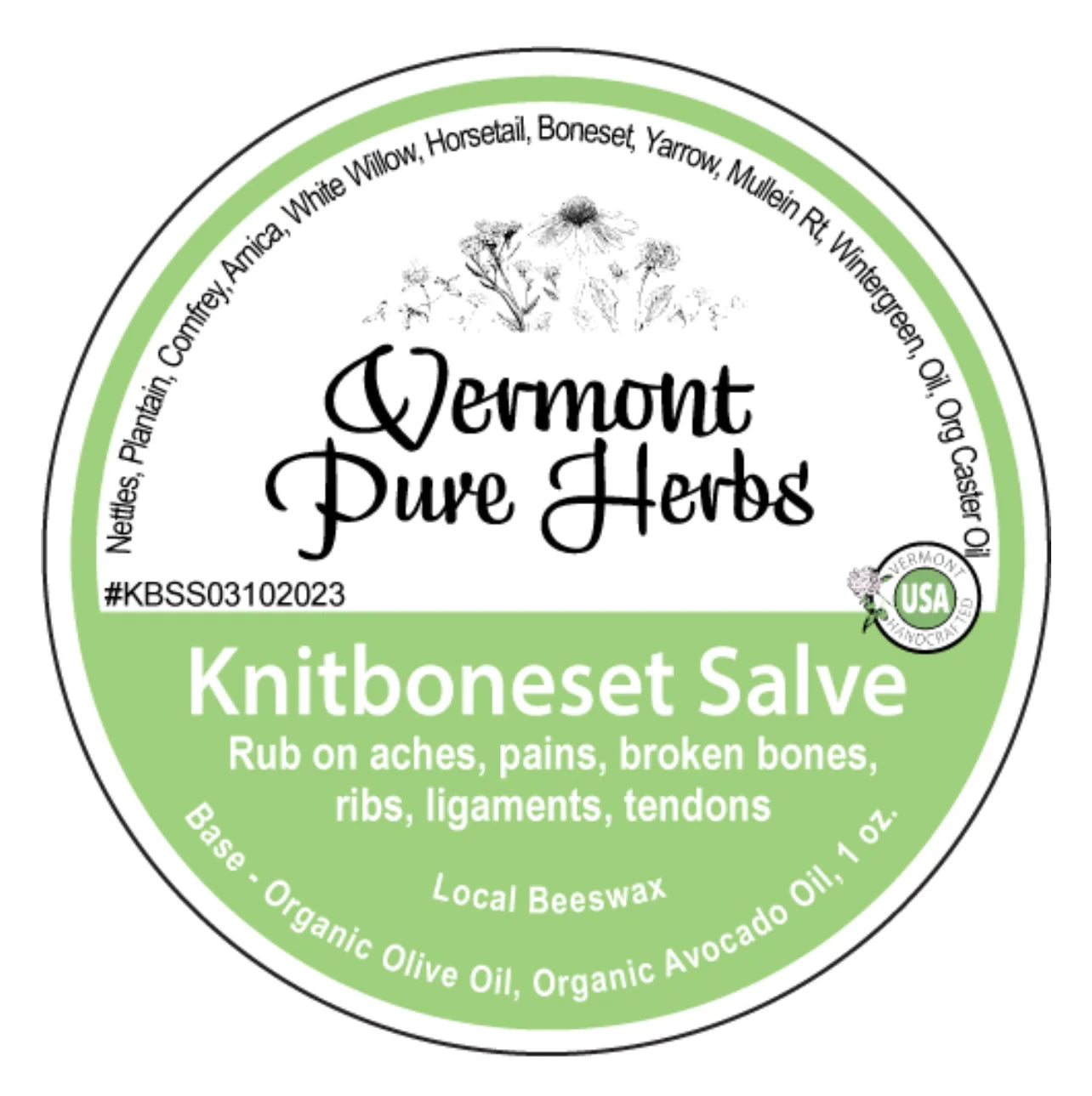Knitboneset Salve by Vermont Pure Herbs