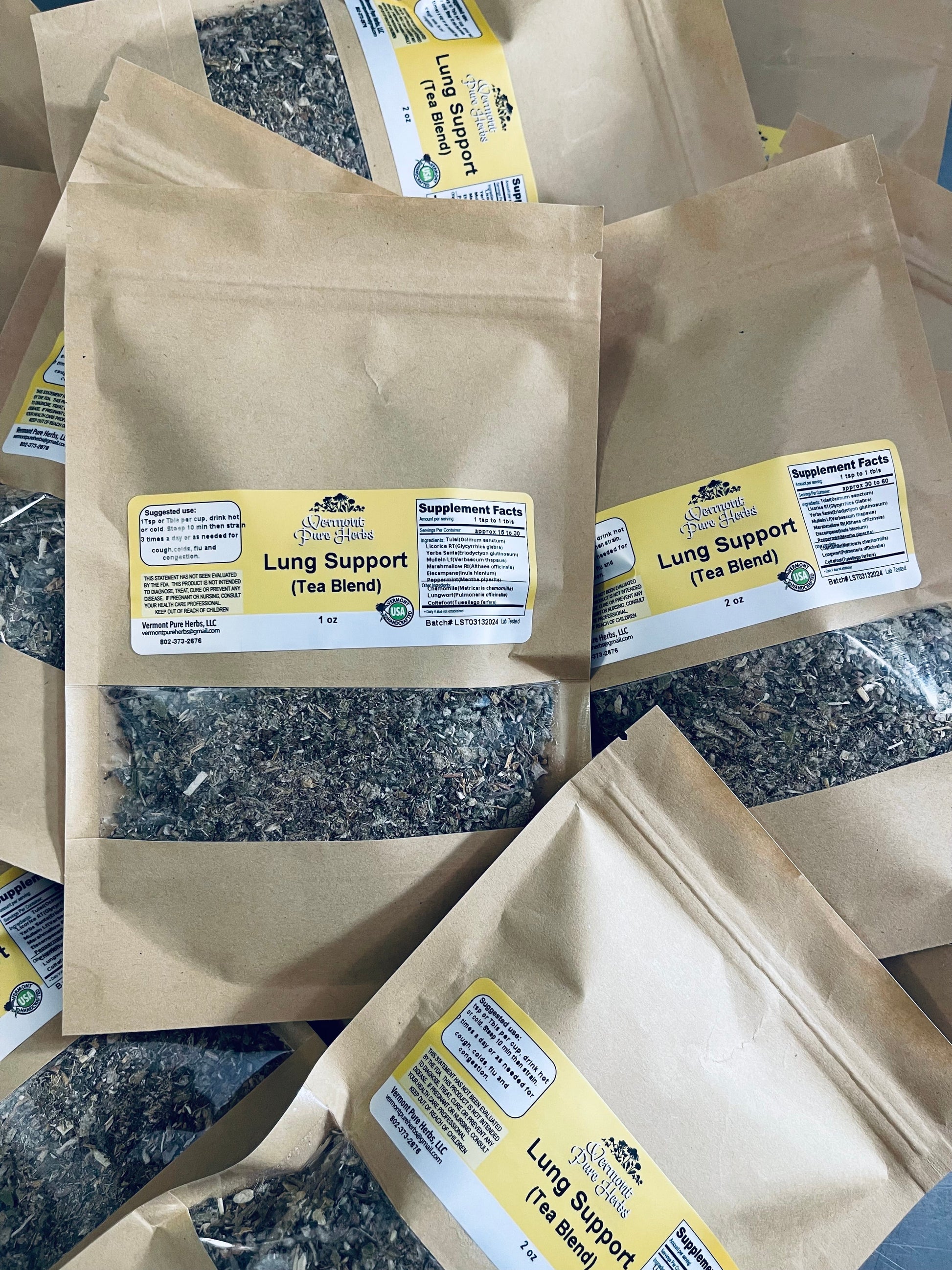 Lung Support Tea Blend by Vermont Pure Herbs