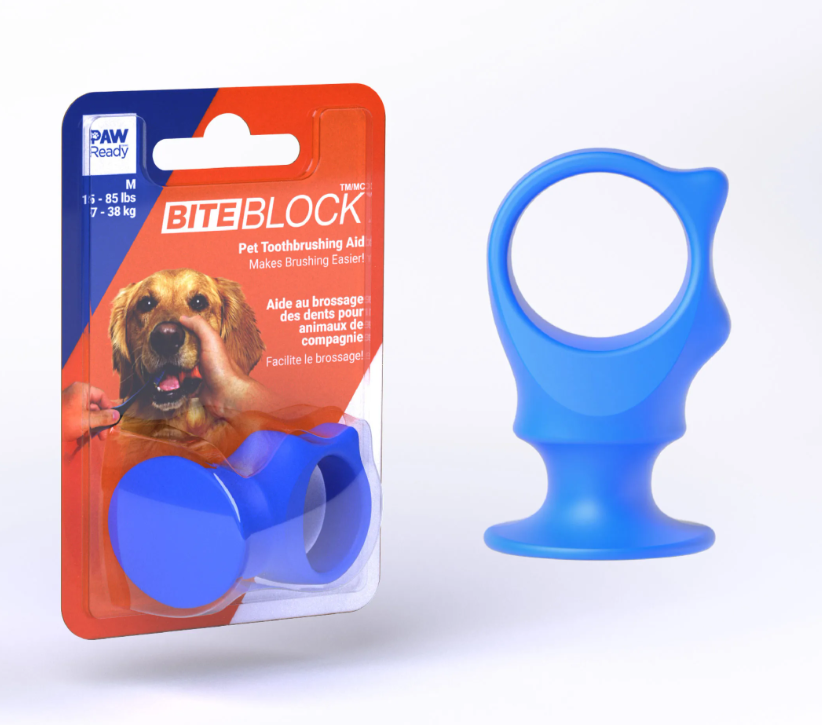 Keen Paw Ready Biteblock Teeth Cleaning Aid Medium Blue by Pet Food Warehouse