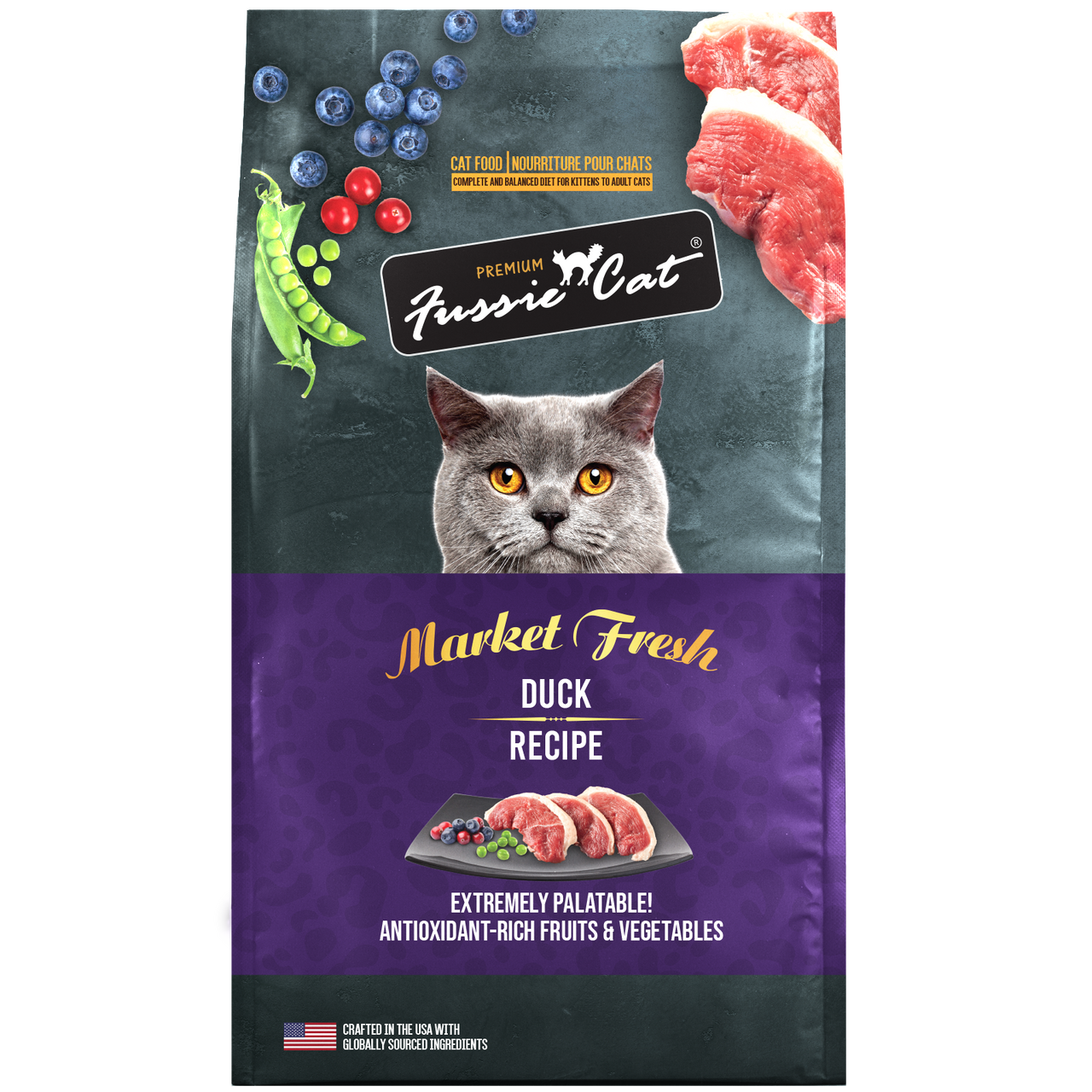 Fussie Cat Market Fresh Duck Formula Dry Cat Food 10lb by Pet Food Warehouse