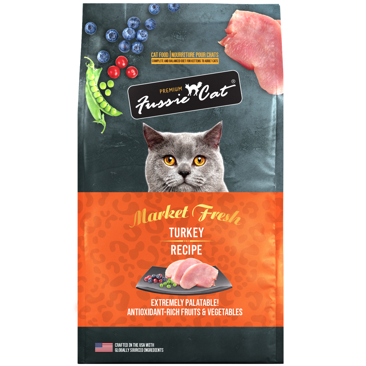 Fussie Cat Market Fresh Turkey Formula Dry Cat Food 10lb by Pet Food Warehouse