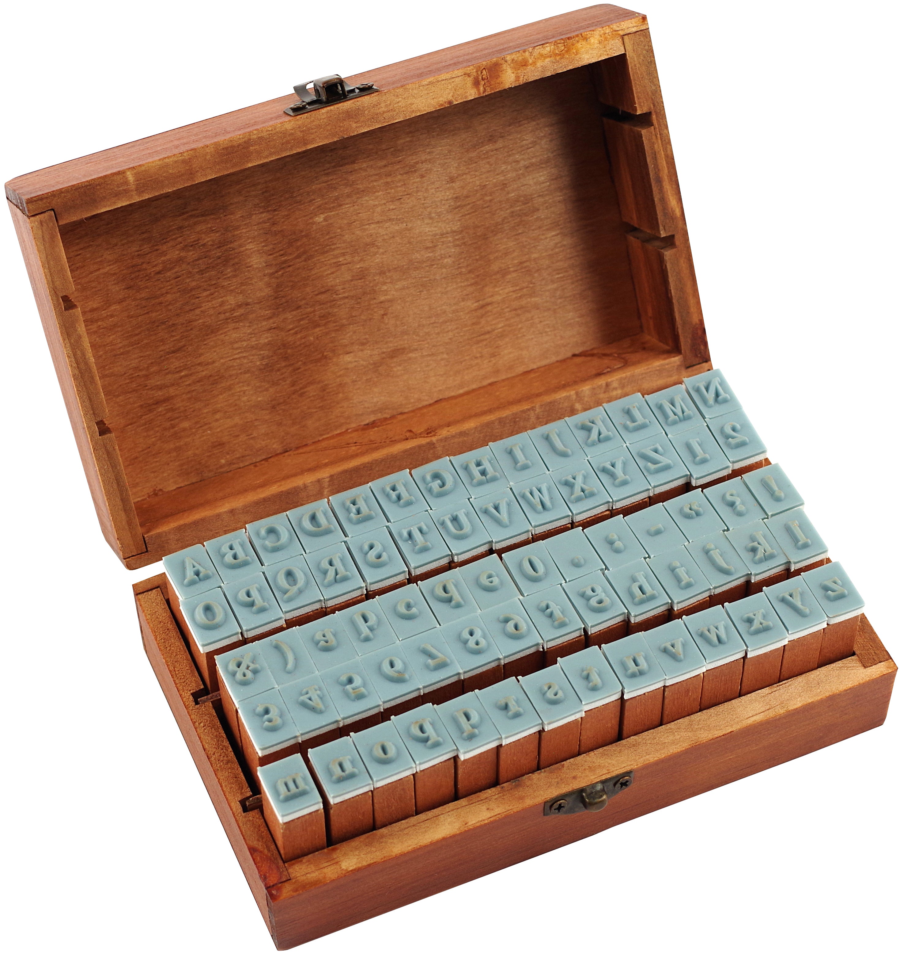 Art Center Letterpress Stamp Set in Wood Box by Homeportonline