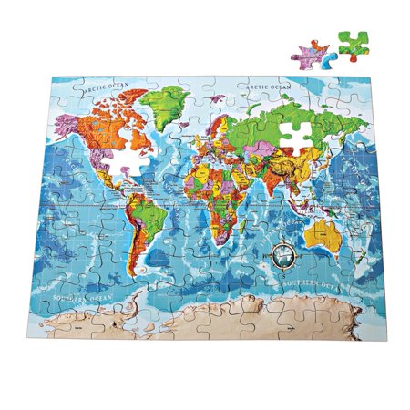 Educational The World Magnetic 100 Piece Puzzle with Storage Canister