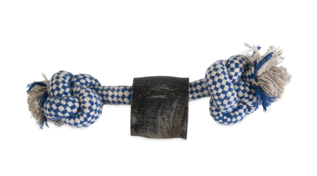 Aussie Choy Rope Toy With Buffalo Horn 16-18" by Pet Food Warehouse