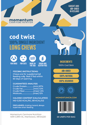 Momentum Long Twist Chew Cod by Pet Food Warehouse