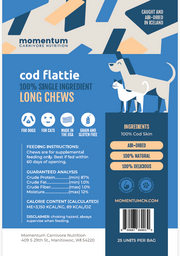 Momentum Long Flattie Chew Cod by Pet Food Warehouse