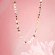 Mineral and Matter Circle Disc Chain Goldfill Necklace by Harbour Thread