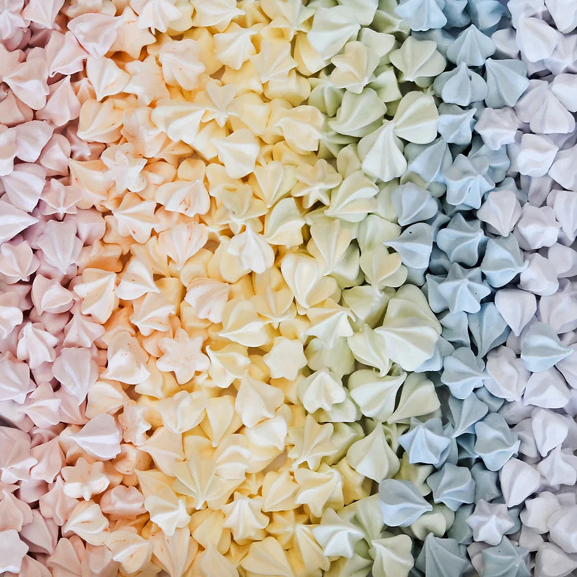 Rainbow Fruit Meringues by Small Oven Pastries