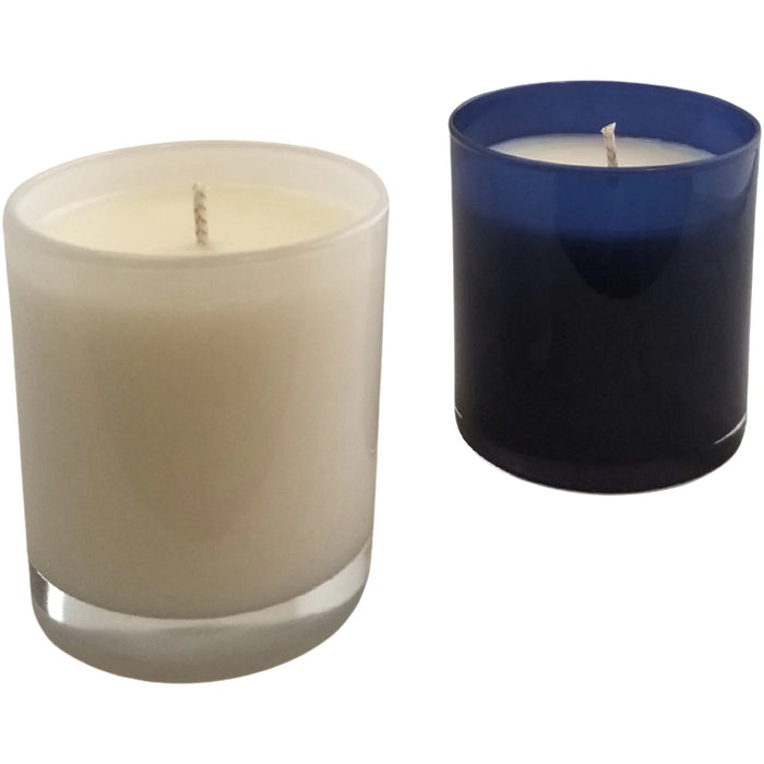 Patchouli Orange Sandalwood in White or Cobalt Glass Tumblers