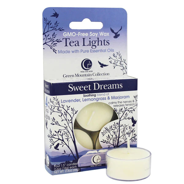 Sweet Dreams - Tealight Candle 4-pack by Way Out Wax