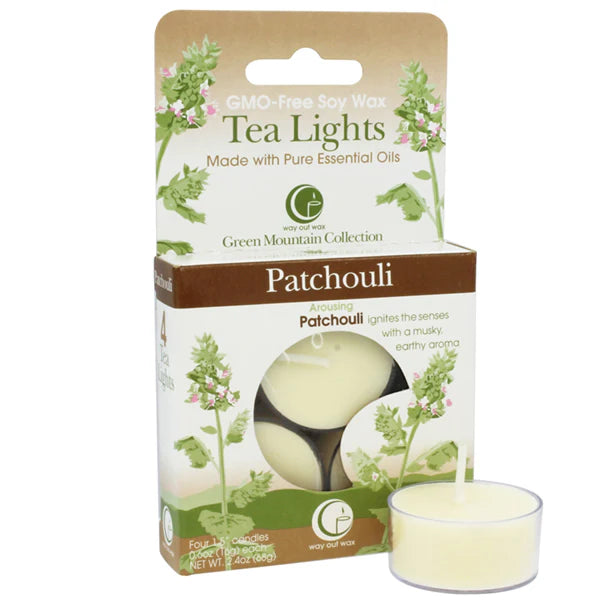 Patchouli - Tealight Candle 4-pack by Way Out Wax