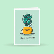 Hello Sunshine Plant Greeting Card