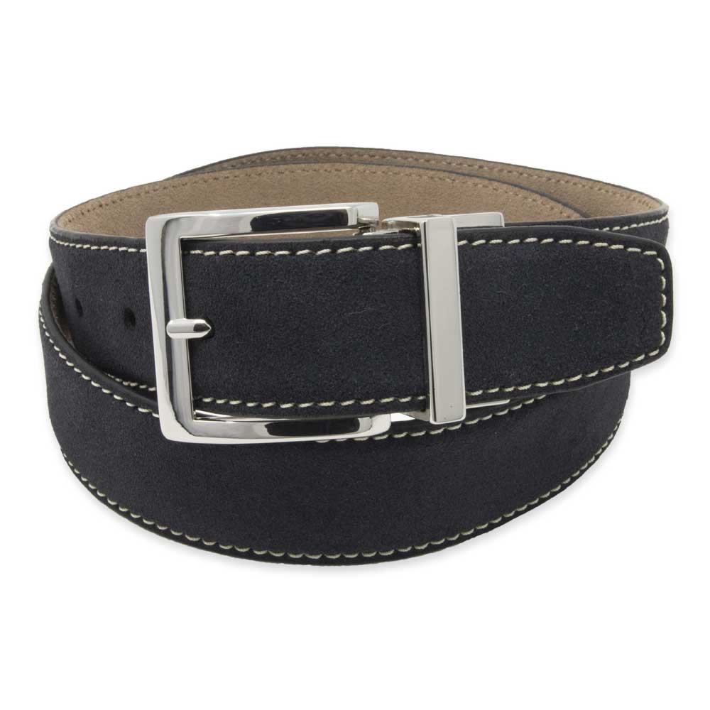 Navy/Tan Reversible Suede Belt by Beau Ties of Vermont