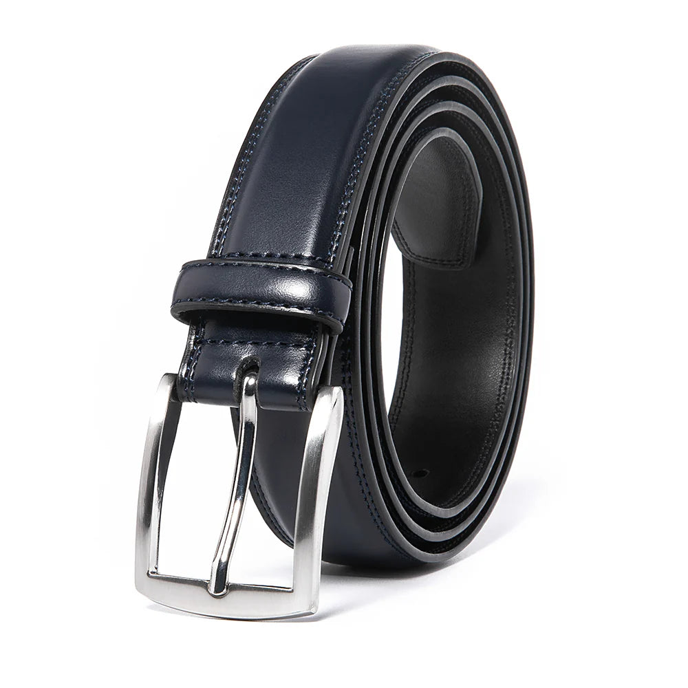 Premium Leather Belt - Navy by Beau Ties of Vermont