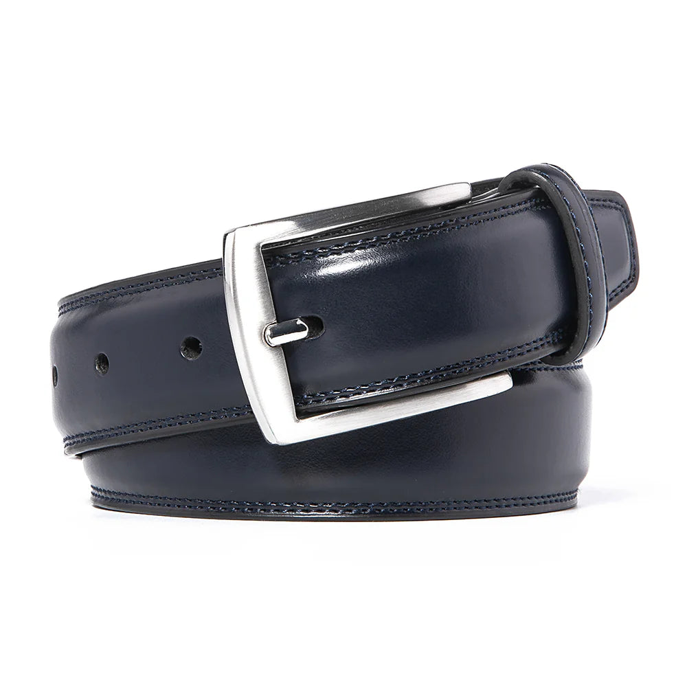 Premium Leather Belt - Navy by Beau Ties of Vermont