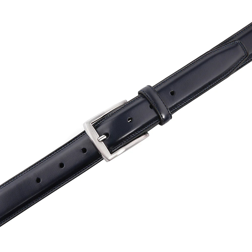 Premium Leather Belt - Navy by Beau Ties of Vermont