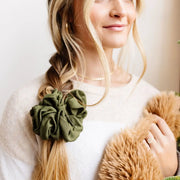 Evergreen Jumbo Scrunchie