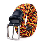 Bradenton Yellow/Red/Navy Braided Belt by Beau Ties of Vermont
