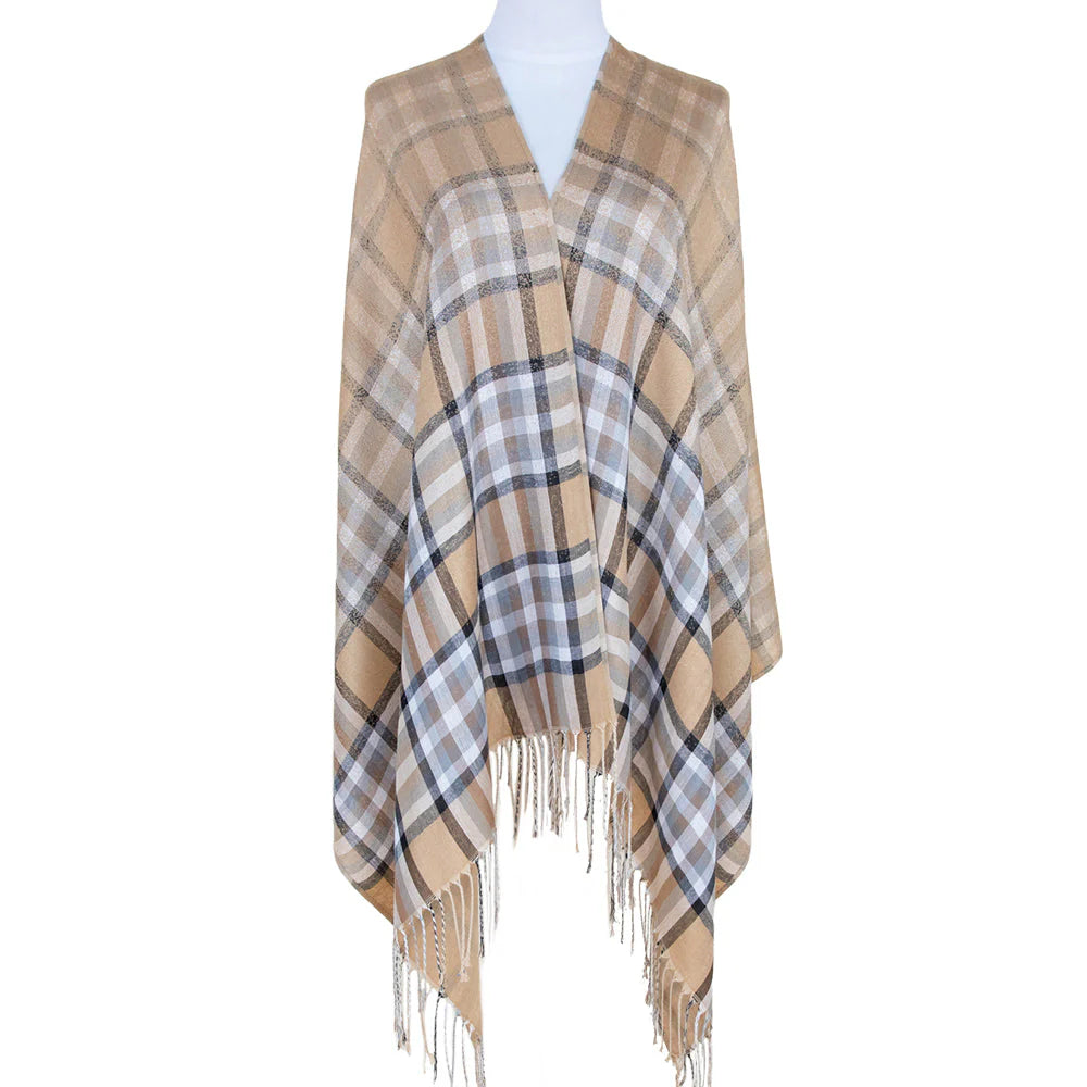 Camel Tartan Pashmina by Beau Ties of Vermont