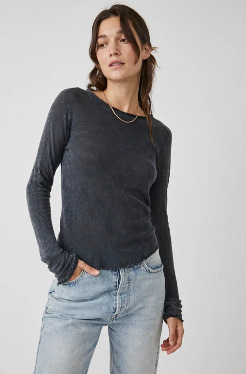 Free People Be My Baby Long Sleeve Tee by Harbour Thread
