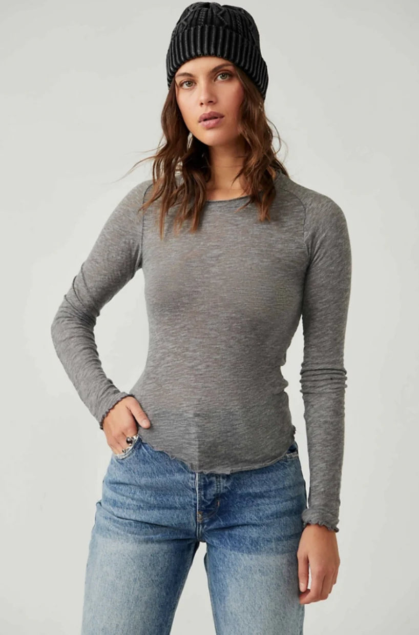 Free People Be My Baby Long Sleeve Tee by Harbour Thread