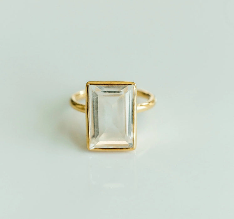 Luna Gold Ring | Crystal Quartz